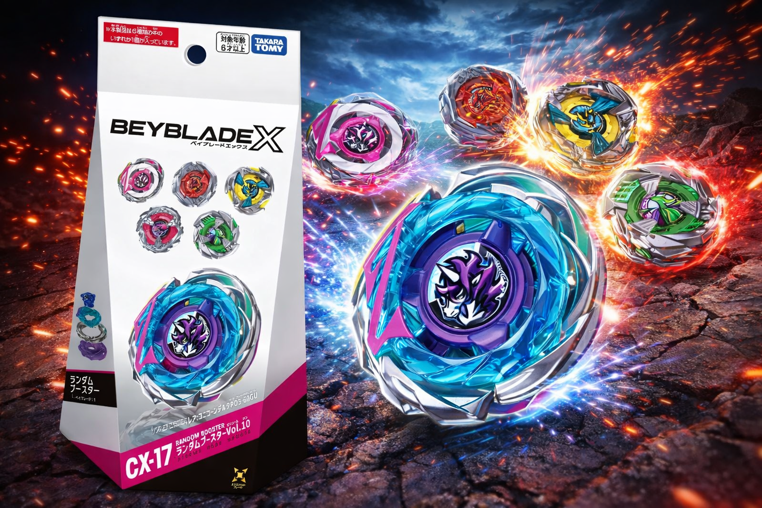 (預售)(盲盒)BeybladeX Beyblade 爆旋陀螺 CX-17